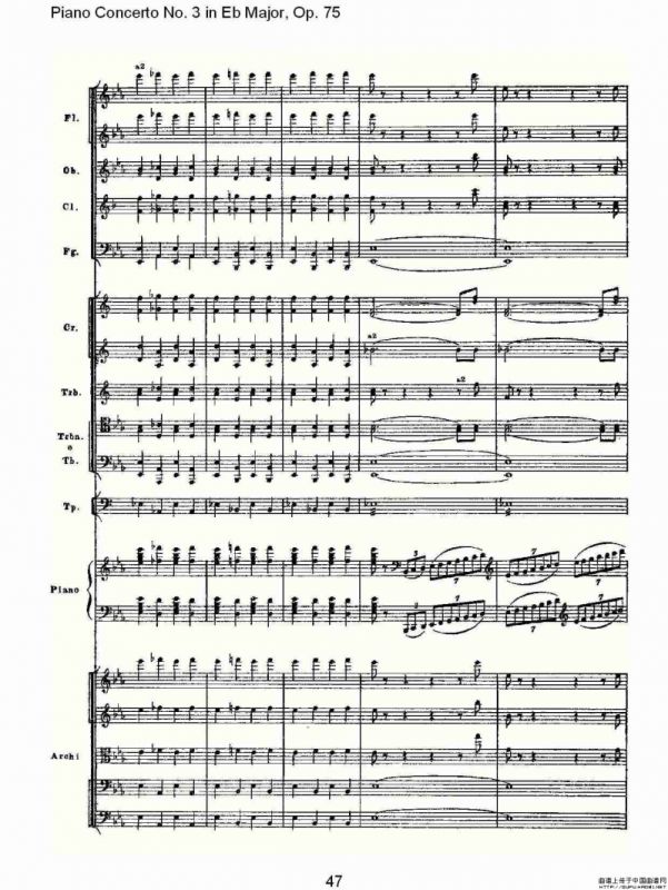 Piano Concerto No.3 in Eb Major, Op.75（Eb大调第三钢琴协奏）