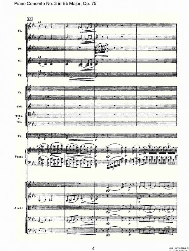 Piano Concerto No.3 in Eb Major,Op.75（Eb大调第三钢琴协奏曲）