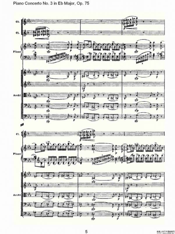 Piano Concerto No.3 in Eb Major,Op.75（Eb大调第三钢琴协奏曲）