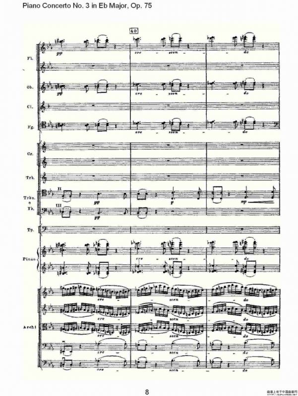 Piano Concerto No.3 in Eb Major,Op.75（Eb大调第三钢琴协奏曲）