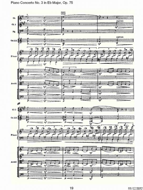 Piano Concerto No.3 in Eb Major,Op.75（Eb大调第三钢琴协奏曲）
