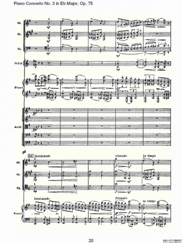 Piano Concerto No.3 in Eb Major,Op.75（Eb大调第三钢琴协奏曲）