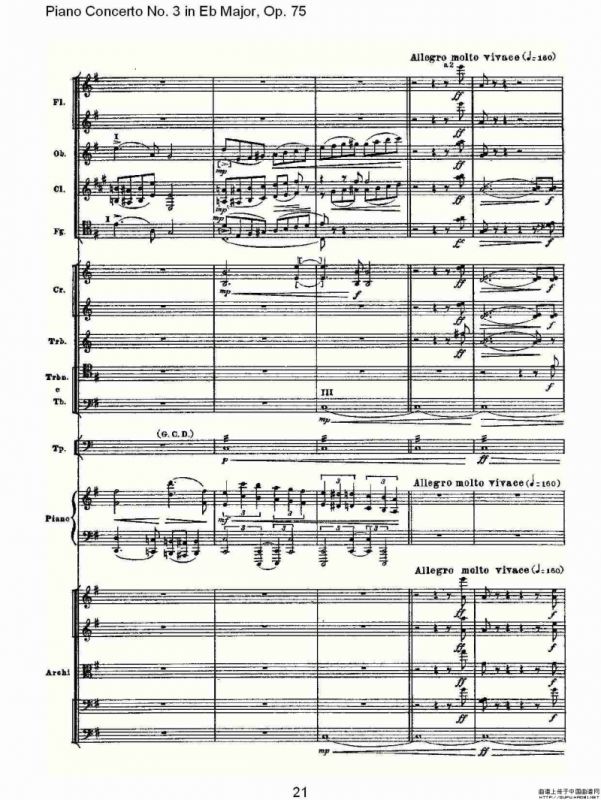 Piano Concerto No.3 in Eb Major,Op.75（Eb大调第三钢琴协奏曲）