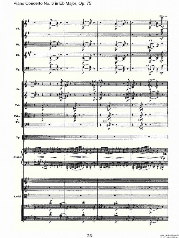 Piano Concerto No.3 in Eb Major,Op.75（Eb大调第三钢琴协奏曲）
