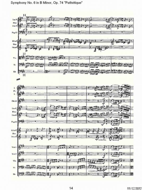 B小调第六交响曲,Op.74（第三乐章[一]）