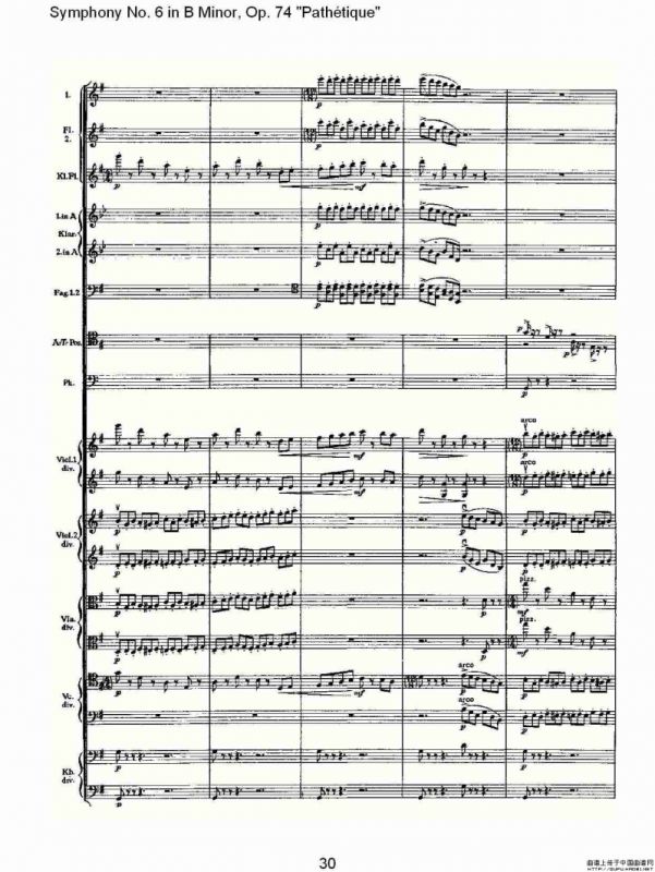 B小调第六交响曲,Op.74（第三乐章[一]）