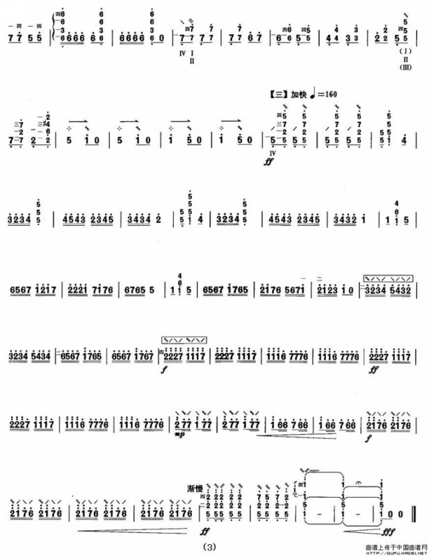柳琴考级曲目七级：欢腾的天山