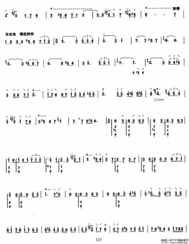 柳琴考级曲目七级：葡萄架下