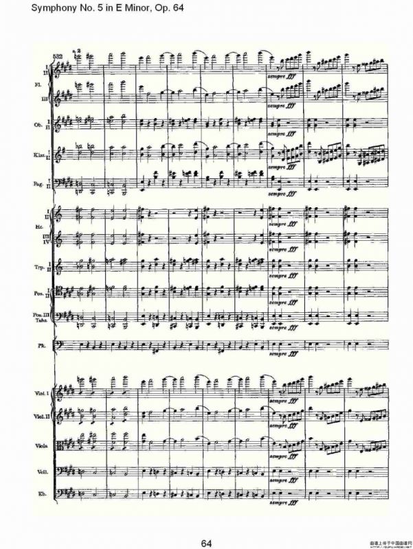 Symphony No. 5 in E Minor, Op.64（E小调第五交响曲 Op.64第四）