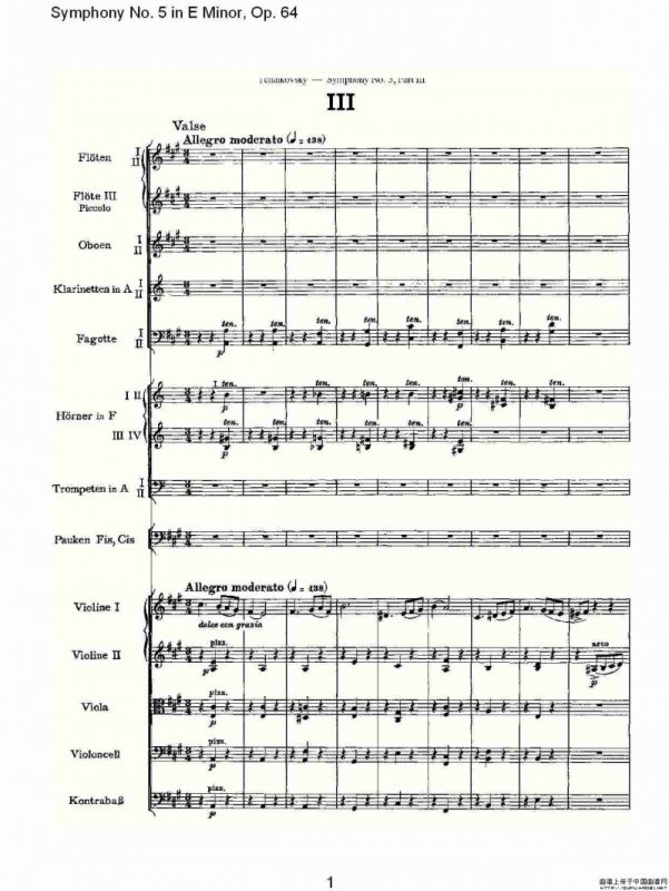 Symphony No. 5 in E Minor, Op.（64 E小调第五交响曲 Op.64第）