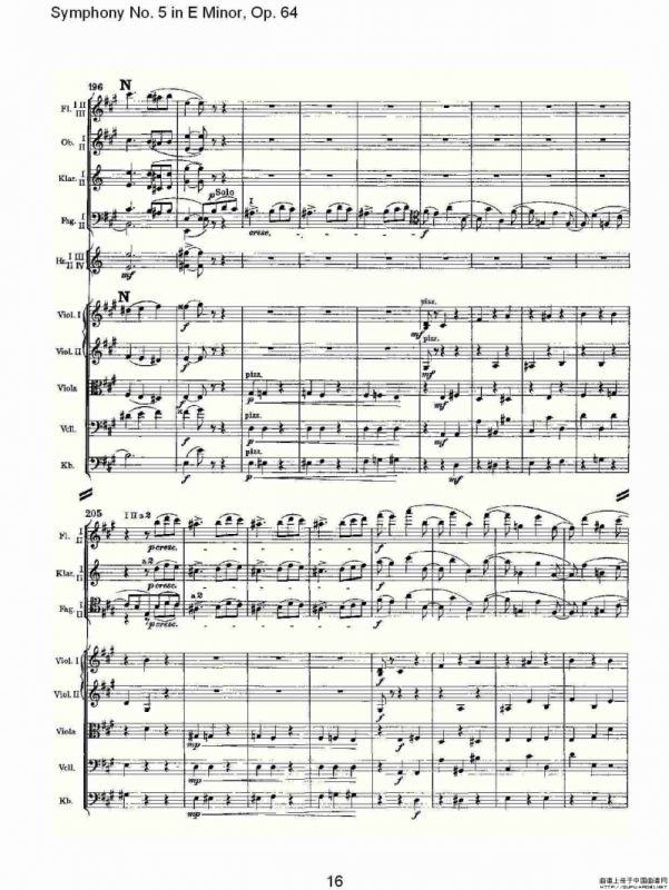Symphony No. 5 in E Minor, Op.（64 E小调第五交响曲 Op.64第）