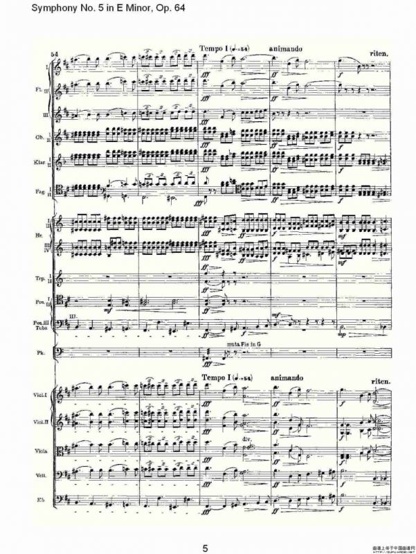 Symphony No. 5 in E Minor, Op.64（E小调第五交响曲 Op.64 第）