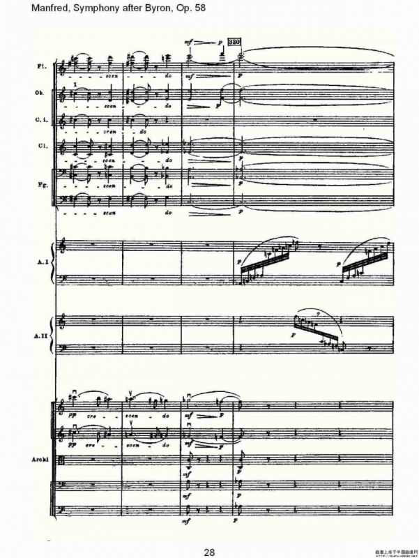 Manfred, Symphony after Byron, Op.58第四乐章第二部（一）
