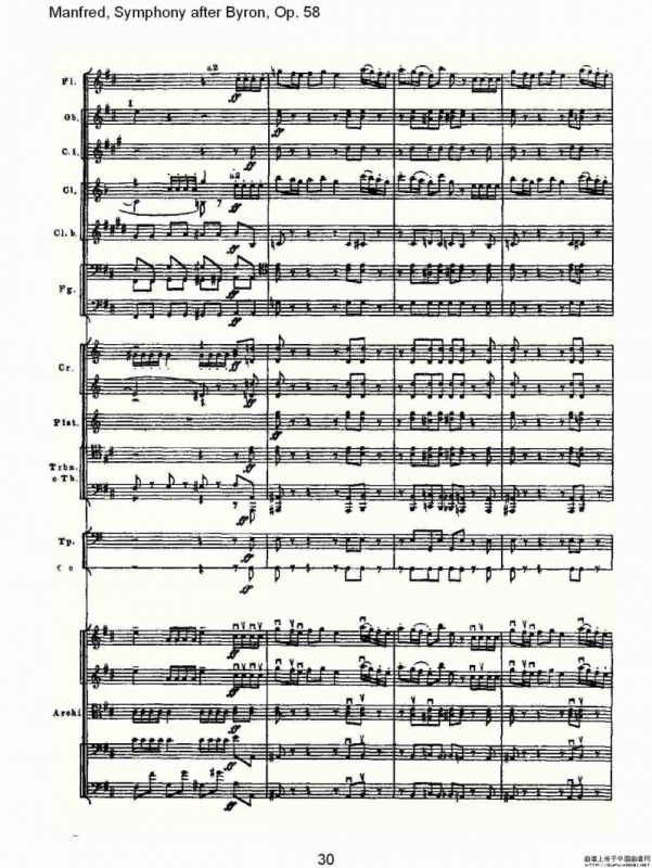 Manfred, Symphony after Byron, Op.58第四乐章第一部（一）