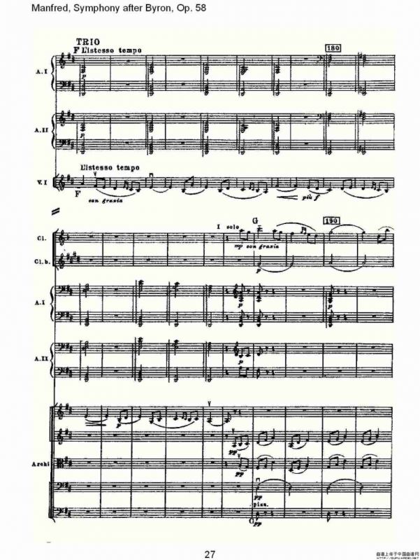 Manfred, Symphony after Byron, Op.58第二乐章（一）