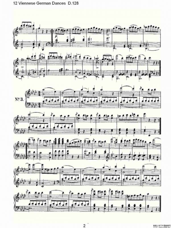 12 Viennese German Dances D.128（12德国维也纳舞曲D.128）