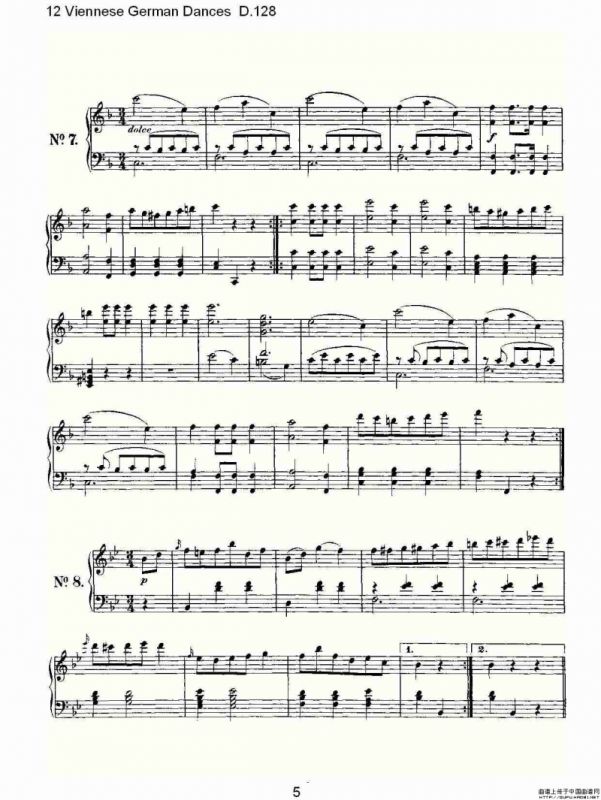 12 Viennese German Dances D.128（12德国维也纳舞曲D.128）