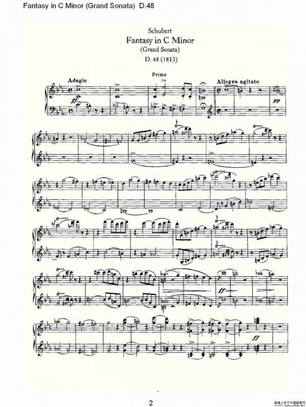 Fantasy in C Minor（Grand Sonata))D.4）