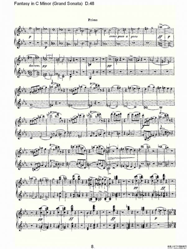 Fantasy in C Minor（Grand Sonata))D.4）