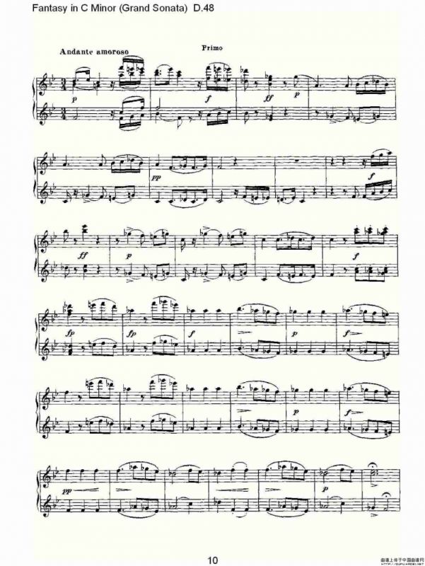 Fantasy in C Minor（Grand Sonata))D.4）