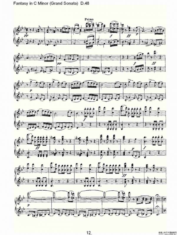 Fantasy in C Minor（Grand Sonata))D.4）
