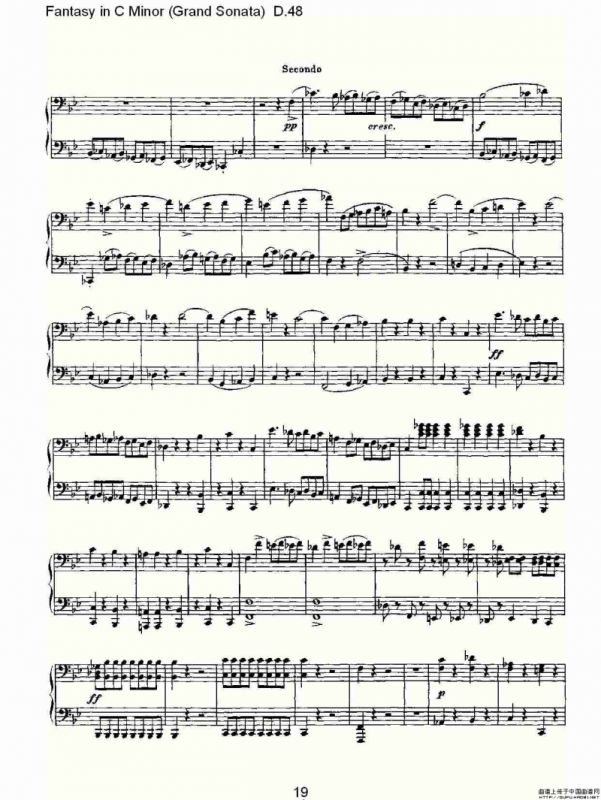 Fantasy in C Minor（Grand Sonata))D.4）