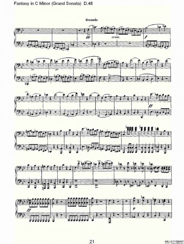 Fantasy in C Minor（Grand Sonata))D.4）