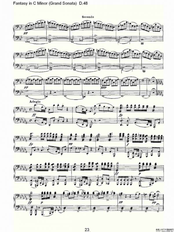 Fantasy in C Minor（Grand Sonata))D.4）