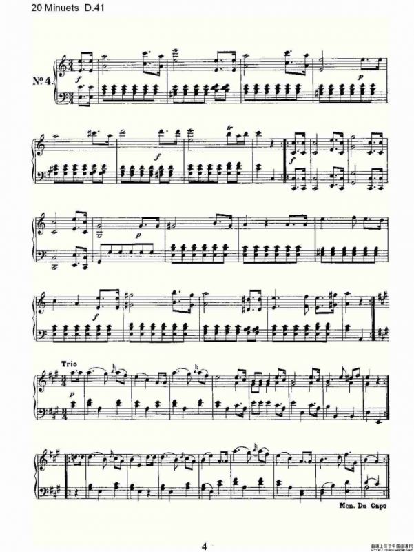 20 Minuets D.41（20米奴哀小步舞曲D.41）