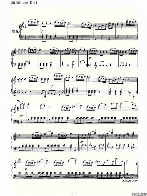 20 Minuets D.41（20米奴哀小步舞曲D.41）