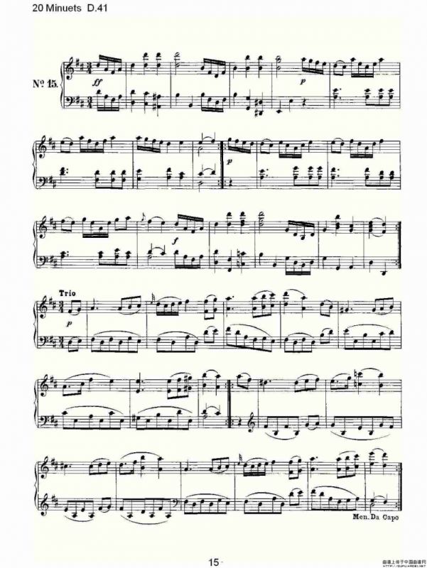 20 Minuets D.41（20米奴哀小步舞曲D.41）