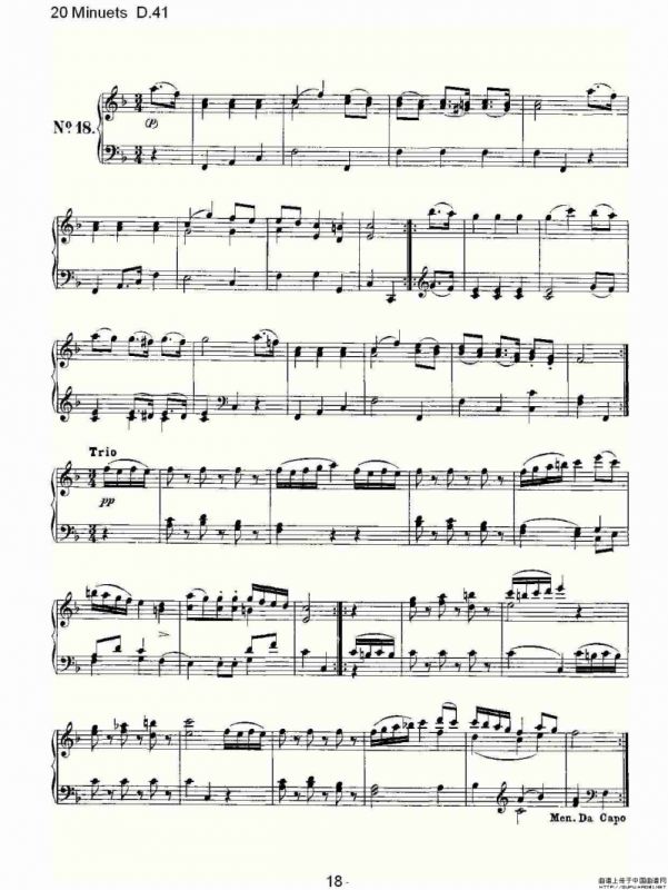 20 Minuets D.41（20米奴哀小步舞曲D.41）