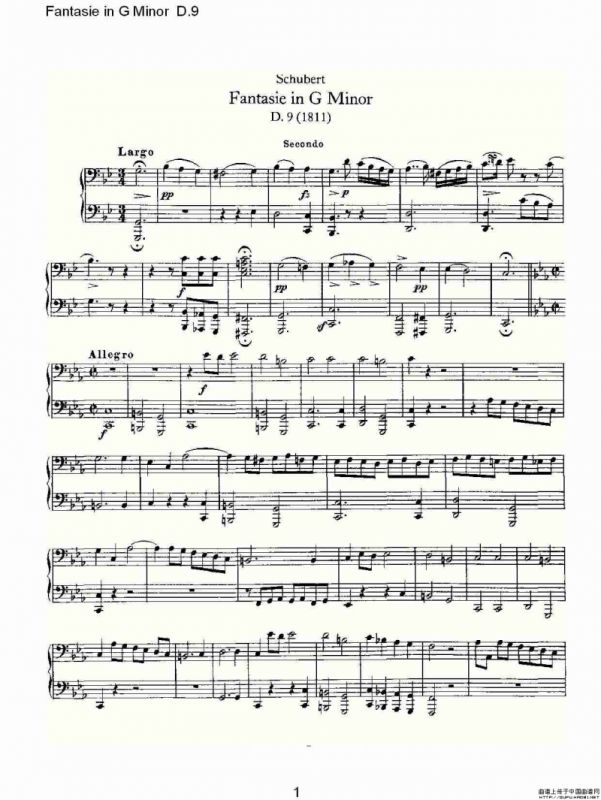 Fantasie in G Minor D.9（G小调幻想曲D.9）