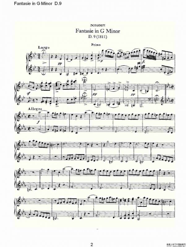 Fantasie in G Minor D.9（G小调幻想曲D.9）