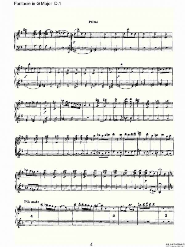 Fantasie in G Major D.1（G大调幻想曲D.1）
