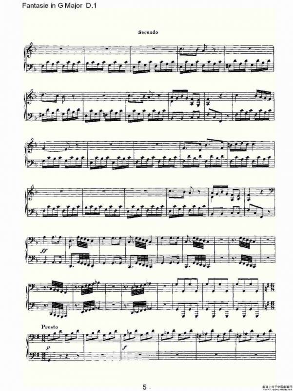 Fantasie in G Major D.1（G大调幻想曲D.1）