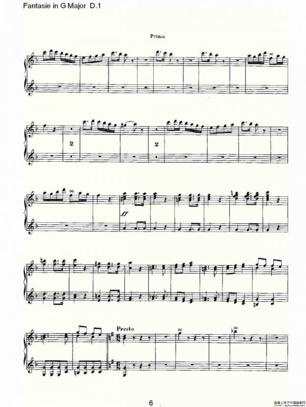 Fantasie in G Major D.1（G大调幻想曲D.1）