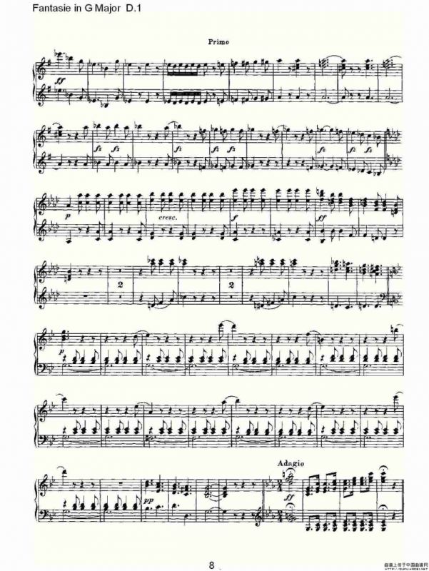 Fantasie in G Major D.1（G大调幻想曲D.1）