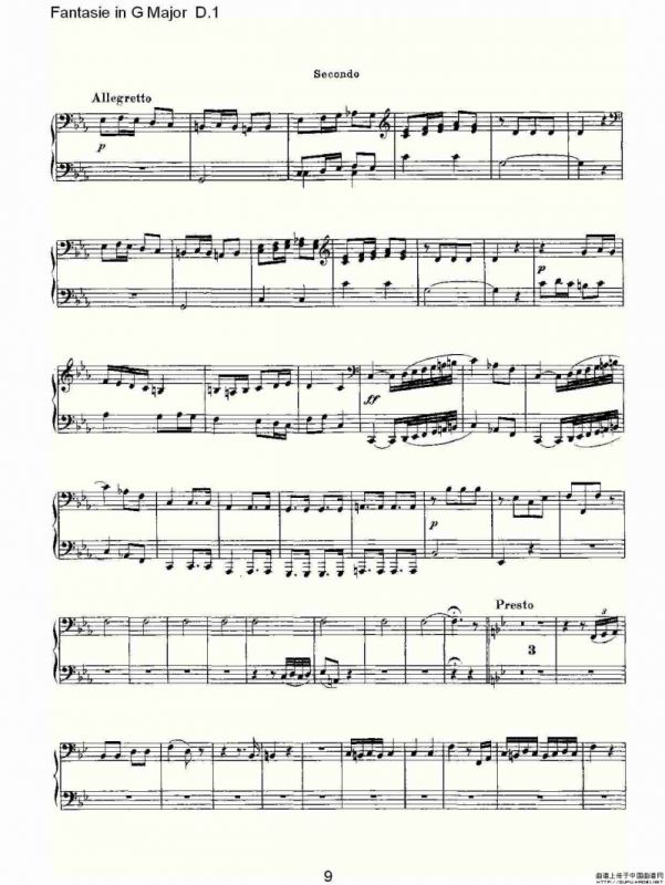 Fantasie in G Major D.1（G大调幻想曲D.1）