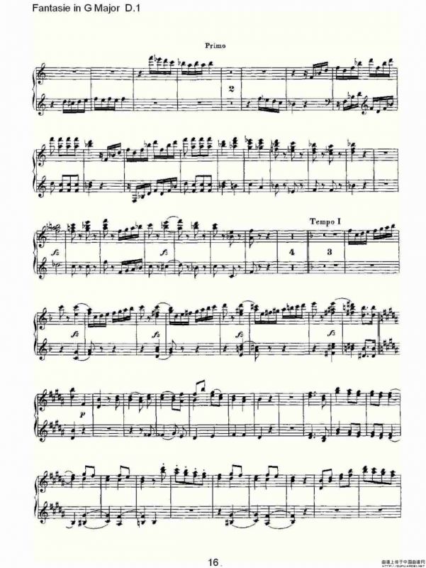 Fantasie in G Major D.1（G大调幻想曲D.1）