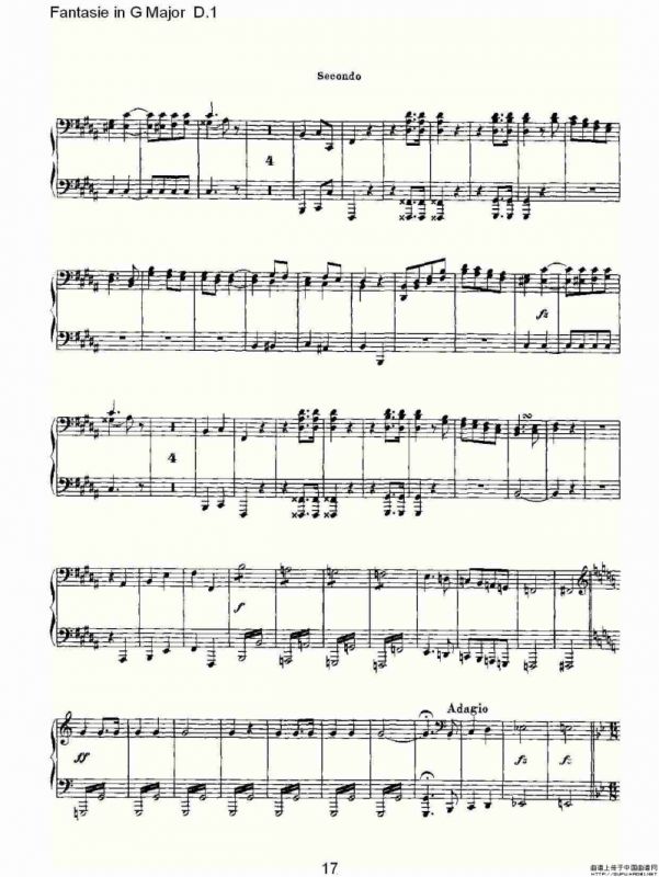 Fantasie in G Major D.1（G大调幻想曲D.1）