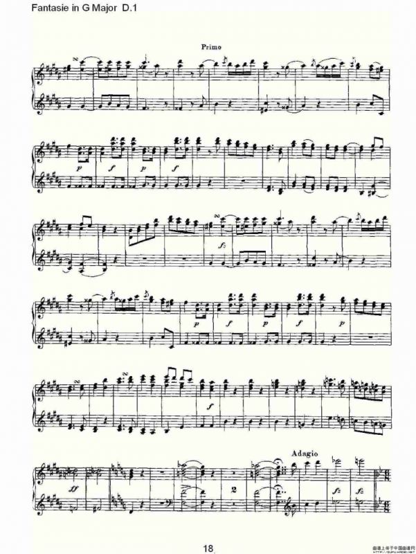 Fantasie in G Major D.1（G大调幻想曲D.1）