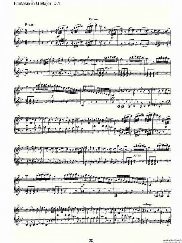 Fantasie in G Major D.1（G大调幻想曲D.1）