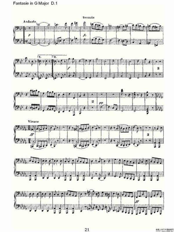 Fantasie in G Major D.1（G大调幻想曲D.1）