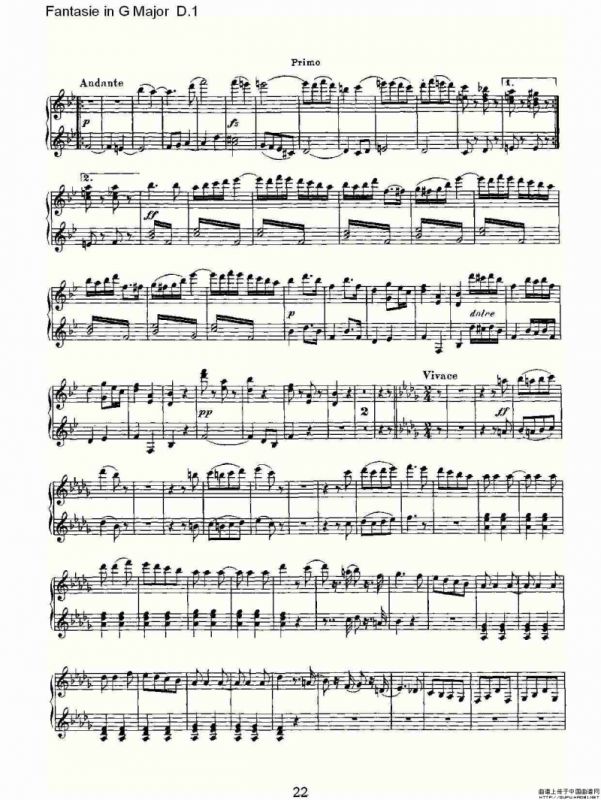 Fantasie in G Major D.1（G大调幻想曲D.1）