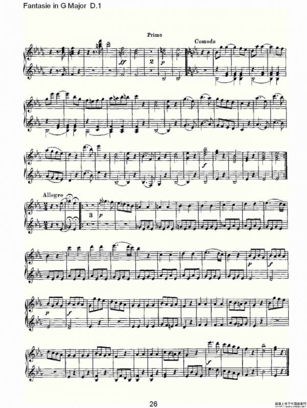 Fantasie in G Major D.1（G大调幻想曲D.1）