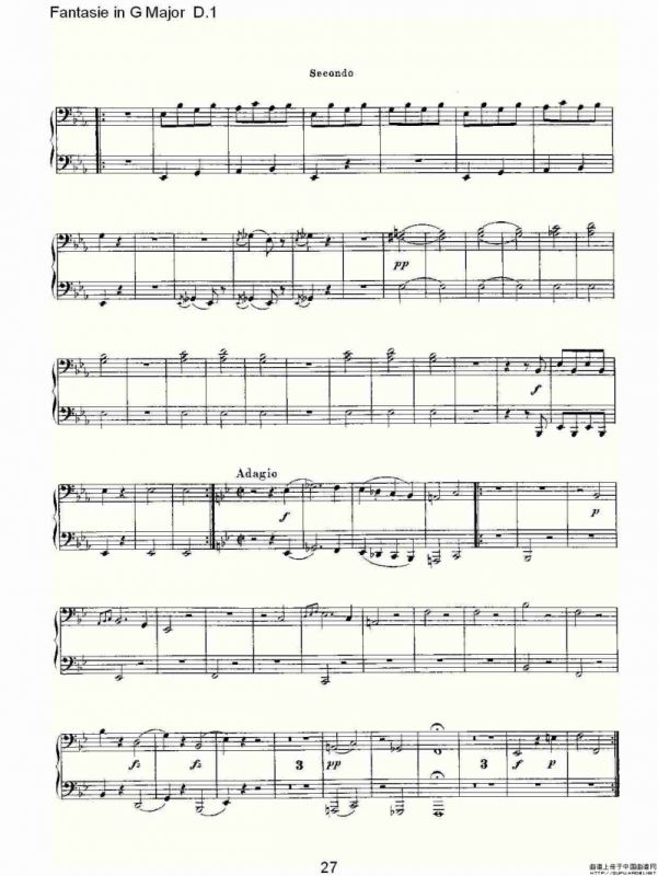 Fantasie in G Major D.1（G大调幻想曲D.1）