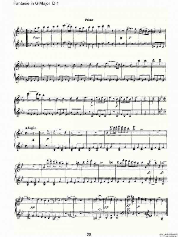 Fantasie in G Major D.1（G大调幻想曲D.1）