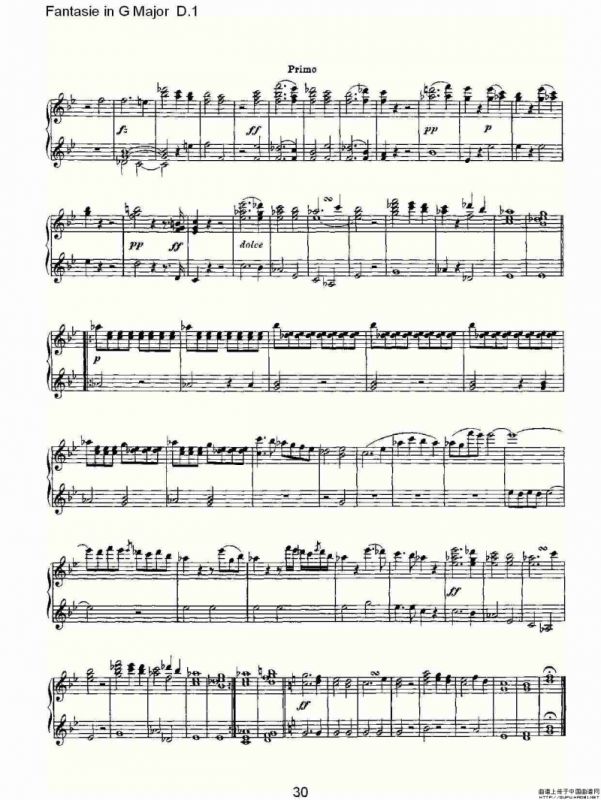 Fantasie in G Major D.1（G大调幻想曲D.1）