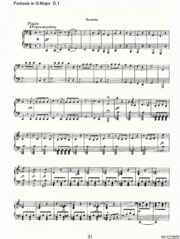 Fantasie in G Major D.1（G大调幻想曲D.1）